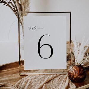 TANYA | Wedding Table Number signs, wedding table names, digital download print-at-home only, Tables 1-20 are included