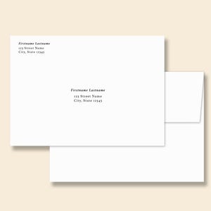 NORA | Wedding Envelope Addressing, Printed White Envelope Addressing, return address and guest address