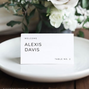 ANNA | Folded or Flat Place Cards for Wedding and Events, seating cards, table name cards, tent card, place cards, escort cards