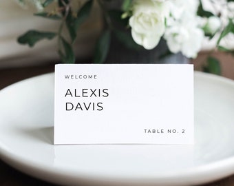 ANNA | Folded or Flat Place Cards for Wedding and Events, seating cards, table name cards, tent card, place cards, escort cards