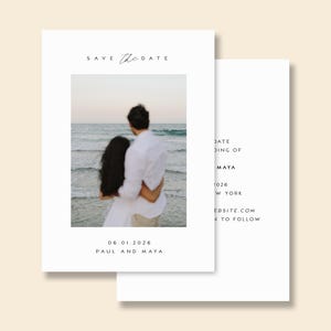 KAYLA | Save the date Karte, Hochzeitsmitteilung, A7 Karte mit Umschlag, digitale Vorlage ebenfalls verfügbar