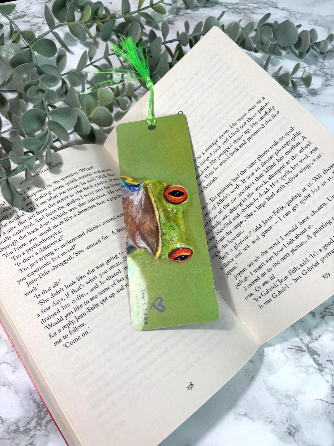 Tree Frog Bookmark, Exotic Animals, Amphibian, Book Lover Gift, Hand ...