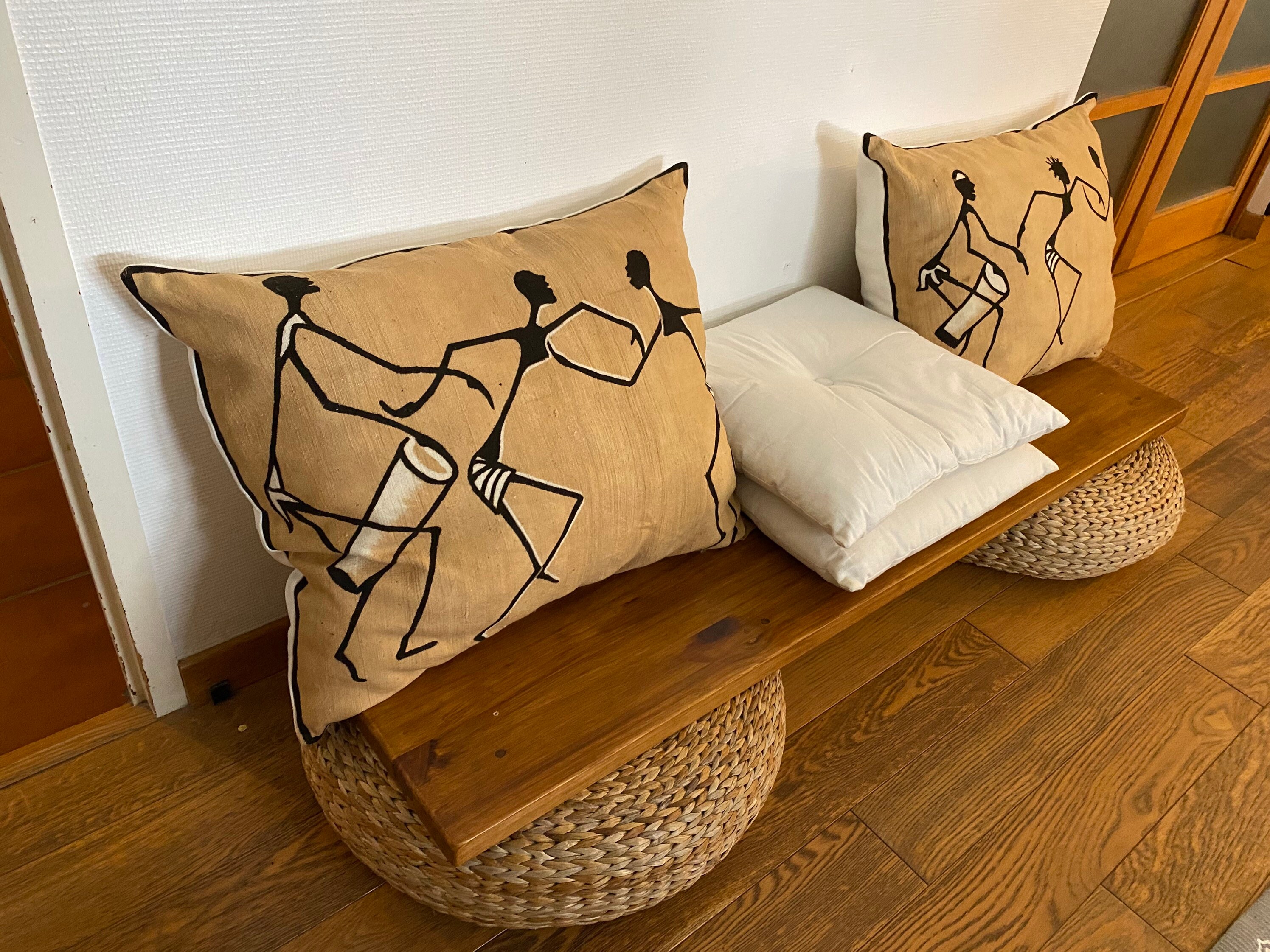 Housse de Coussin Bogolan et Lin