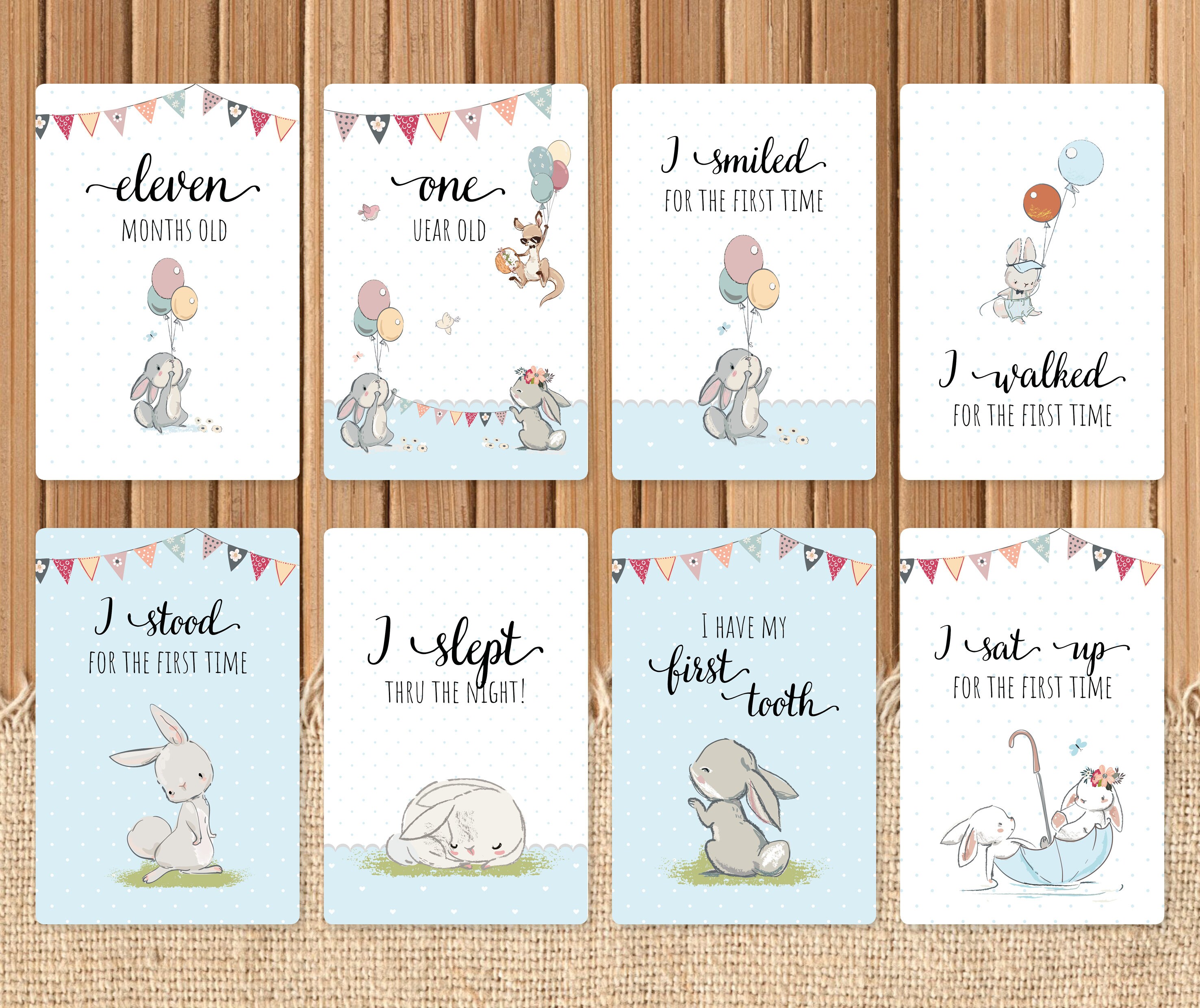 Baby Milestone cards milestone cards printable Baby props | Etsy