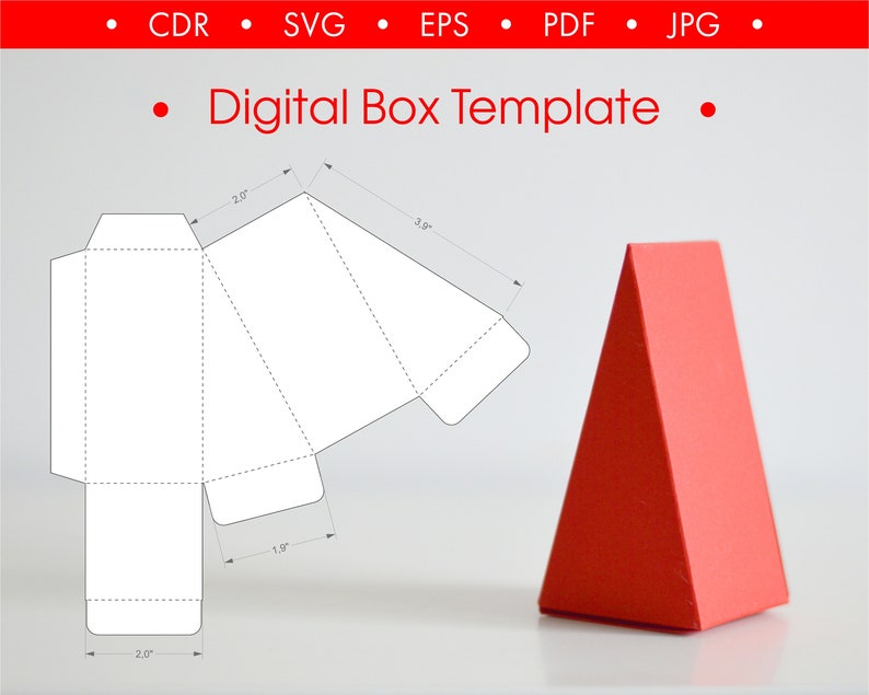 Download Cake Slice Box template Box template svg cdr eps pdf | Etsy