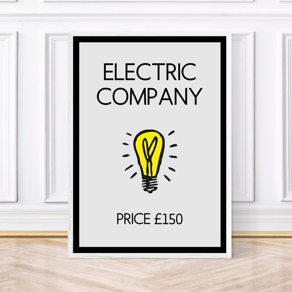 Monopoly Electric Company Etsy