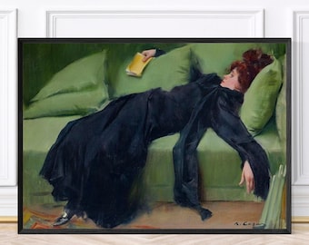 Decadent Young Woman, Vintage Wall Art Print/Poster or Digital Print