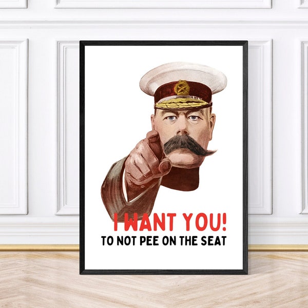 Don't Pee On the Seat, Bathroom Decor, Bathroom Framed Print or Digital Downloadable Art