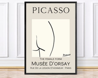 Picasso The Female Form Print, Exhibition Print, Vintage Wall Art, Framed Home Decor