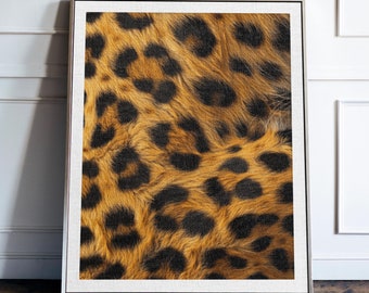 Leopard Print Wall Art Fashion Poster, Leopard Quote Print Is My Favourite Colour, Animal Print Decor, Fashion Wall Art