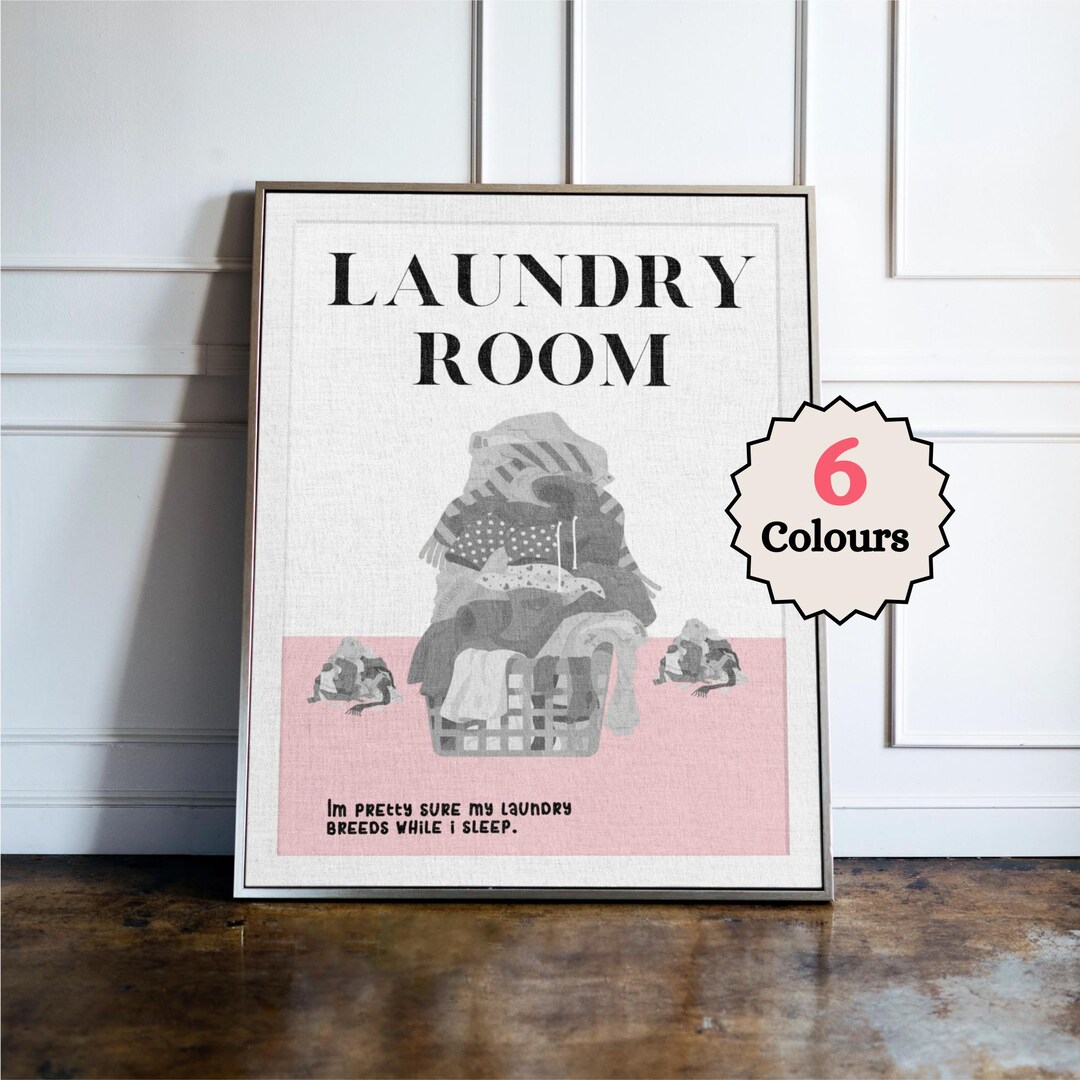 Laundry is the Never Ending Story Print, Funny Laundry Room Wall Art ...