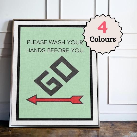 Funny Bathroom Wall Art, Wash Your Hands Sign, Bathroom Humour Print, Toilet Wall Decor, Funny Restroom Sign, Retro Bathroom Print