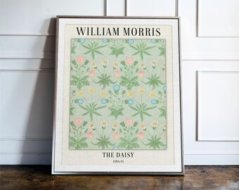 William Morris The Daisy Print, Vintage Botanical Wall Art, Arts and Crafts Floral Poster, Cottagecore Decor, Antique Flower Print
