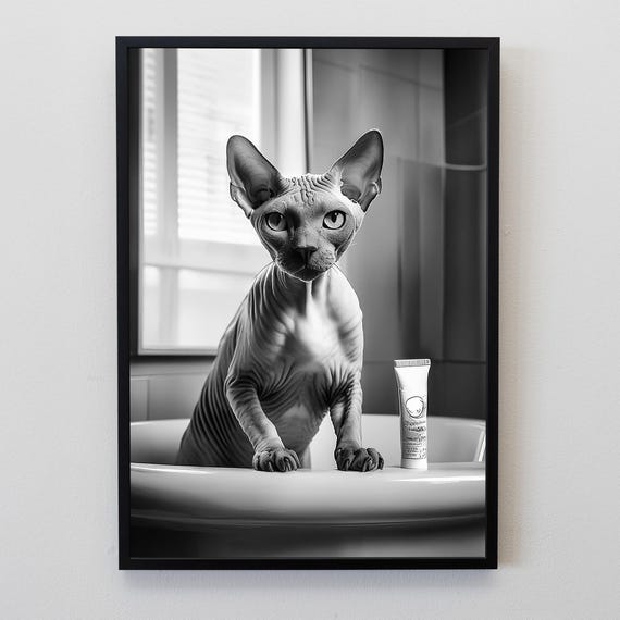 Funny Sphynx Cat & Dog Driving A Truck Shower Curtain - Spring Forest Design, Waterproof Bathroom Decor, 72x80 Inches