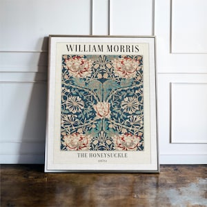 Lámina artística de William Morris, lámina de madreselva, decoración de cocina vintage, lámina Art Nouveau