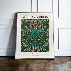 William Morris Print, The Tulip Print, Vintage Kitchen Decor, WM Art
