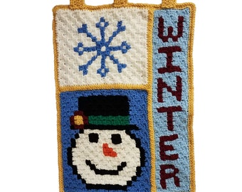 Crochet Winter Wall Hanging