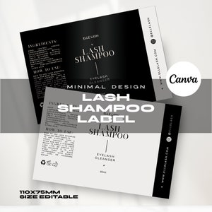 DIY Lash Shampoo Label, Cleanser Label, Lash Shampoo Sticker Canvas