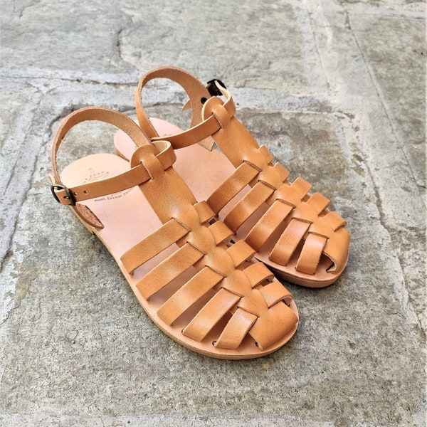 Sandales en cuir grecques, sandales pour femmes, chaussures d'été, sandales faites main, sandales en cuir véritable, sandales personnalisées, bronzage naturel, GLADIATOR 3