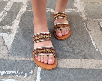 Greek leather sandals, Women sandals, Summer shoes, Handmade sandals, Genuine leather sandals, Customade sandals, Boho sandals, Indi sandals