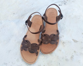 Greek leather sandals, Women sandals, Summer shoes, Handmade sandals, Genuine leather, Customade sandals, Roman sandals, SATURN