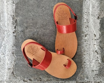 Handgefertigte Griechische Leder Kinder Sandalen, Riemchen Sommerschuhe, CHAMAELEON KIDS