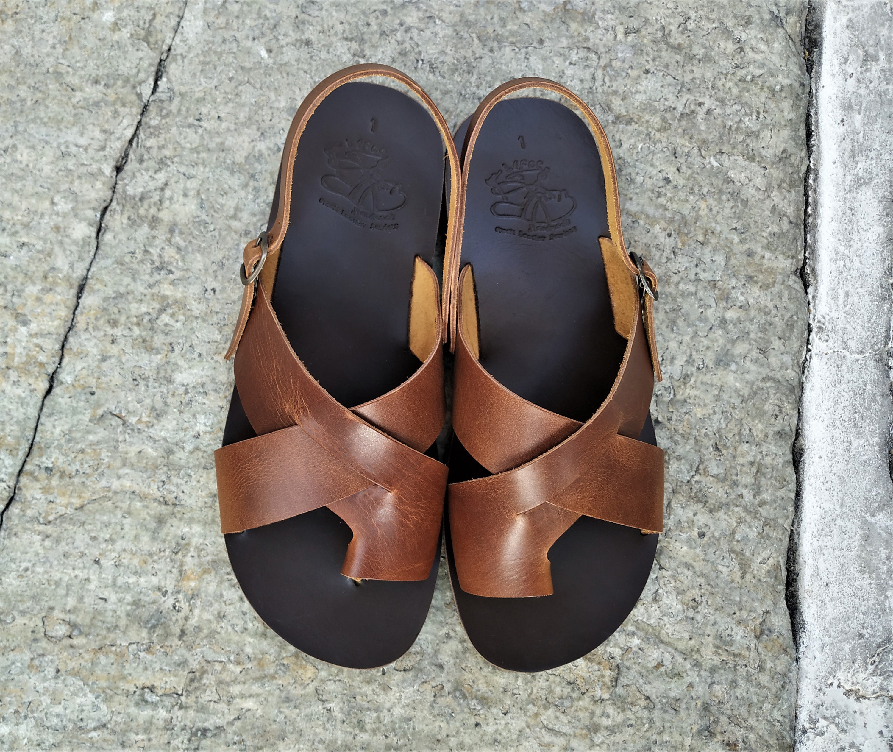 Greek leather sandals Men sandals Summer shoes Handmade | Etsy