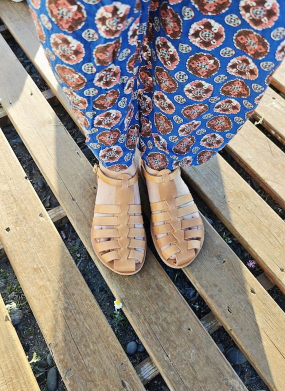 Handmade Greek Leather Sandals, Women's Summer Shoes, Fisherman's, GLADIATOR 3