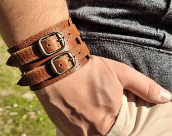 Mens Leather Bracelet, Handmade wrist band, Leather Bracelet, Gift for him,  Mens Leather Cuff, Personalized Leather Bracelet, Mens bracelet