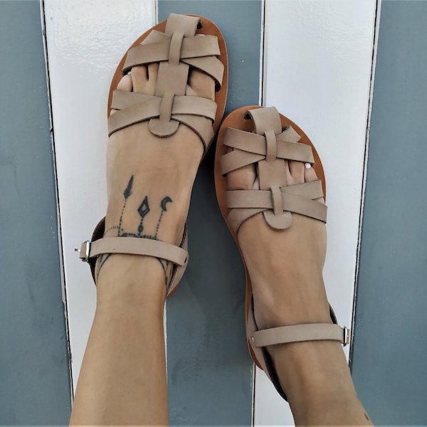 Greek leather sandals, Women sandals, Summer shoes, Handmade sandals, Customade sandals, Roman sandals, Ancient Greek Sandals, MUSCA