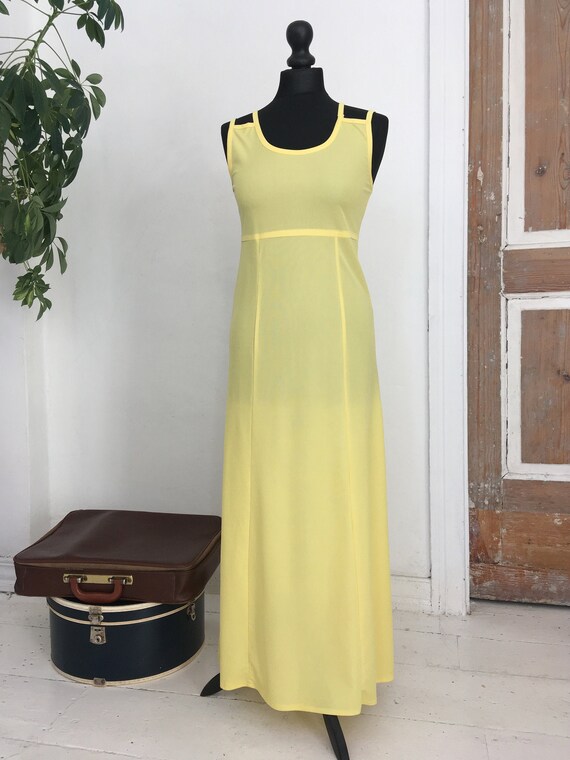 Long yellow lemon dress