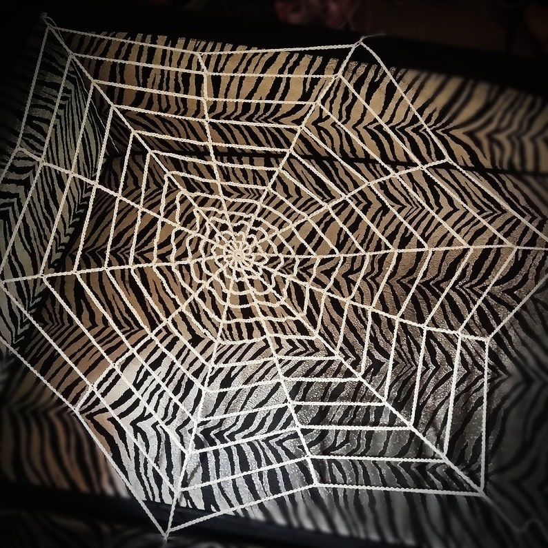 Crochet Spider web wall decor knitted spider web Decor for Etsy