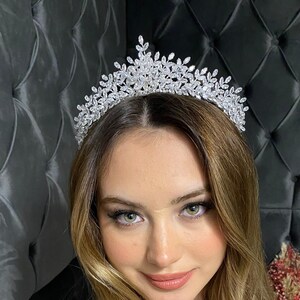 Swarovski Zircon Hair Accessories, Bridal Hair Vine, Bridal Tiaras, Silver Headpieces, Tiara  for Bachelor,Engagement Crowns,Crystal Crowns!