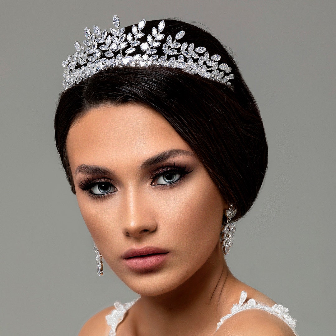 4 Pezz Argento Forcna per Capell da Sposa Set e Perla Strass Clp