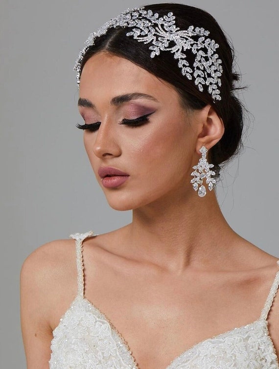 Swarovski Zircon Hair Accessories, Bridal Hair Vine, Bridal Tiaras, Silver  Headpieces, Tiara for Bachelor,Engagement Crowns,Crystal Crowns!