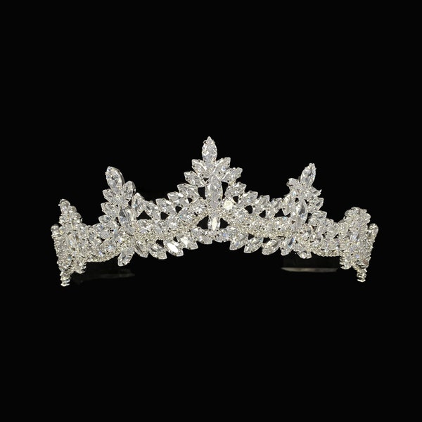Swarovski Zircon Hair Accessories, Bridal Hair Vine, Bridal Tiaras, Silver Headpieces, Tiara  for Bachelor,Engagement Crowns,Crystal Crowns!