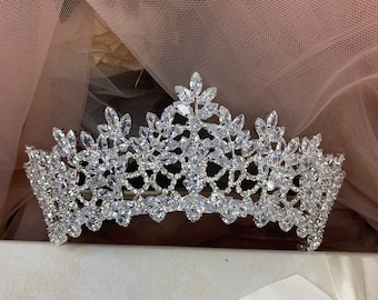 Swarovski Zircon Hair Accessories, Bridal Hair Vine, Bridal Tiaras, Silver Headpieces, Tiara  for Bachelor,Birthday Gift,Crystal Crowns!