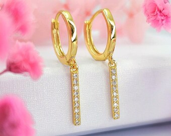 Minimalist Dangling Earrings • Handmade Earrings • 925 Silver Gold Earrings • Jewelry Gift For Women •