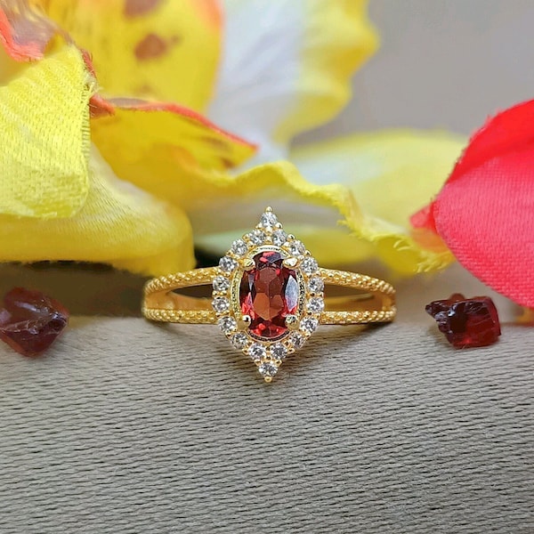 Collier En Grenat Rouge Bordeaux Et Laiton Plaqué Or - Pierre Précieuse, Marque Rose-Mimosa
