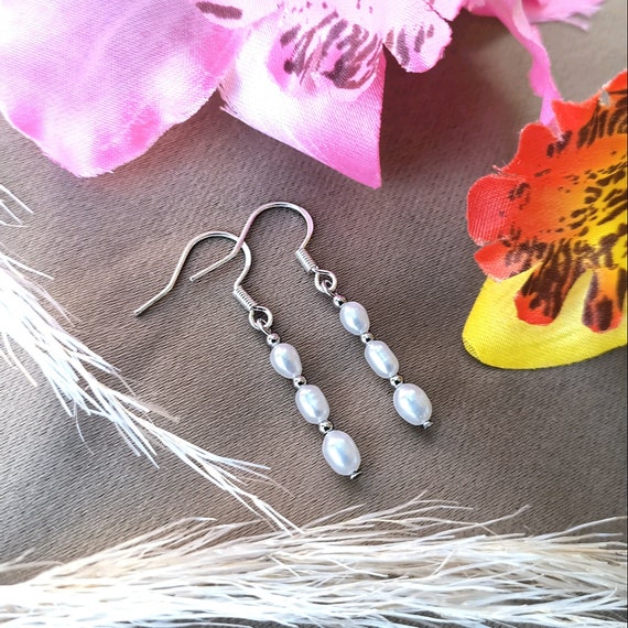 Orecchini di lusso con perle donna in argento sterling