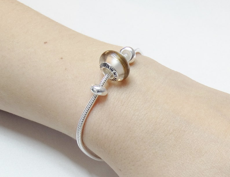 9251000th silver bracelet with hair strands by Bijoudetoi
