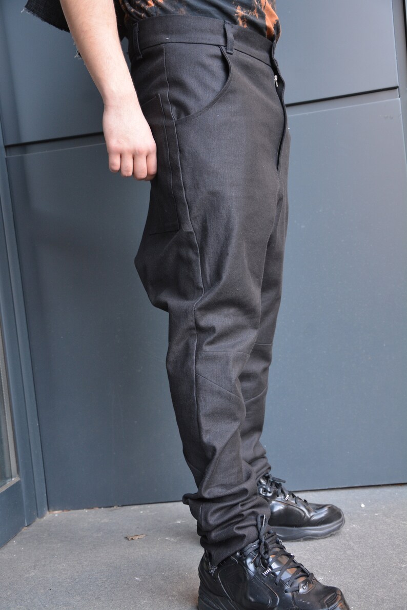 Steampunk Pants Urban Clothing Cyberpunk Clothing Hip Hop Pants Drop Crotch Pants Plus Size Pants Men Harem Pants Men Baggy Pants