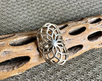 Flower of Life Ring, 925 silver - Harmony and Energy