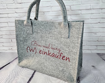 Einkaufstasche, Filztasche, Shopper, (W)einkaufen