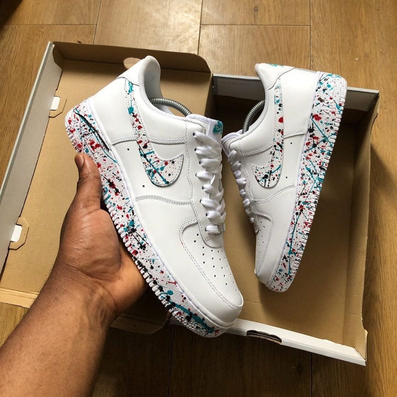 YOUR DESIGN Nike Air Force One Custom/ Splatter Paint/ Custom Etsy