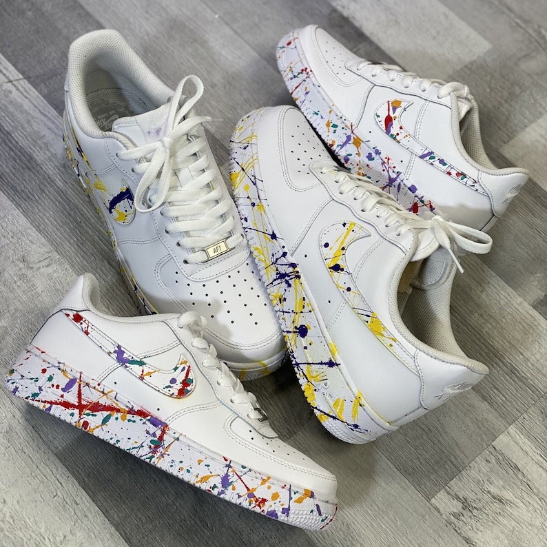 YOUR DESIGN Nike Air Force One Custom/ Splatter Paint/ Custom | Etsy