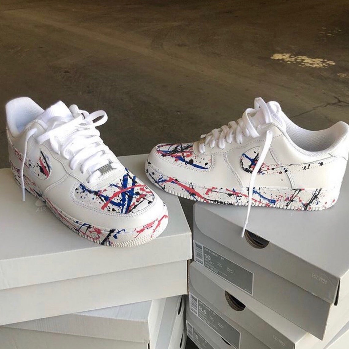 YOUR DESIGN Nike Air Force One Custom/ Splatter Paint/ Custom Etsy