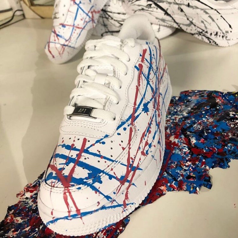YOUR DESIGN Nike Air Force One Custom/ Splatter Paint/ Custom Etsy