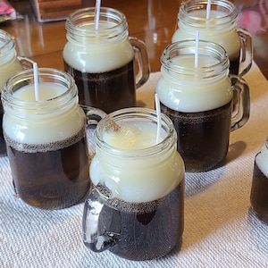 Root Beer Premium natural soy Wax and Gel Candle--Root Beer scented—Mason jar 4oz