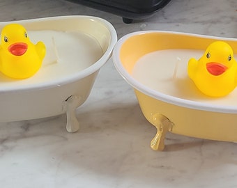 Bath Tub with Rubber Duck Candle — premium wax